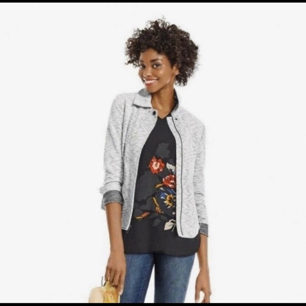 CAbi Style #5102 Gray Neo moto jacket size S EUC